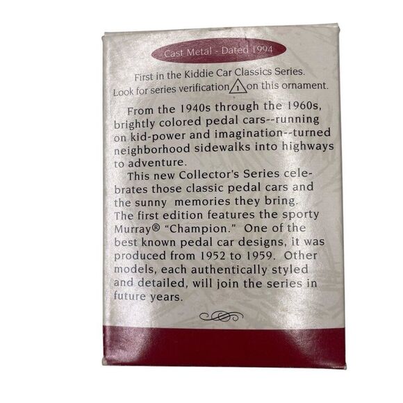 Murray Champion Kiddie Car Classics Hallmark Ornament - Picture 3 of 4